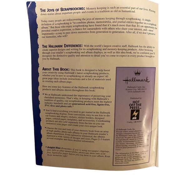 2003 Hallmark Scrapbooking Idea Book Paperback Crafts Diy Hobbies Vintage Y2k - Picture 4 of 8